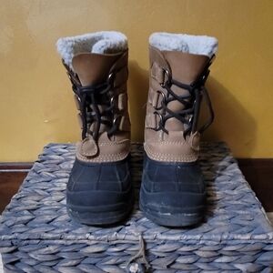 Cabelas Sz 13 Kids Winter Boots - Brown and Black